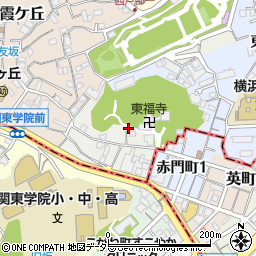 神奈川県横浜市西区赤門町周辺の地図