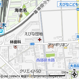 ＵＲ都市機構えびな団地３号棟周辺の地図