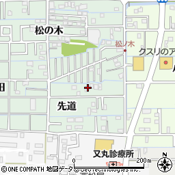 岐阜県岐阜市西改田先道19-1周辺の地図