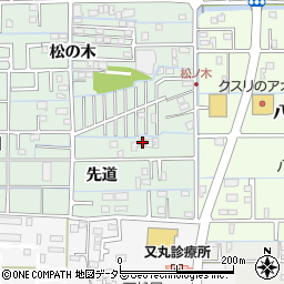 岐阜県岐阜市西改田先道20周辺の地図