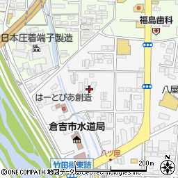 鳥取県倉吉市八屋周辺の地図