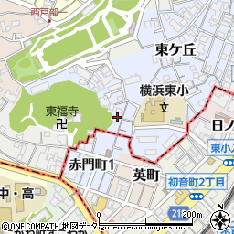 神奈川県横浜市西区東ケ丘68周辺の地図