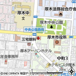 厚木市役所　教育委員会社会教育部社会教育課社会教育係周辺の地図