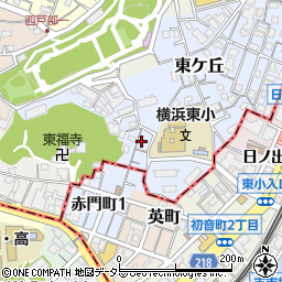 神奈川県横浜市西区東ケ丘69-10周辺の地図