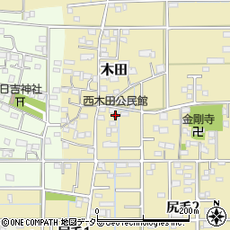 西木田公民館周辺の地図