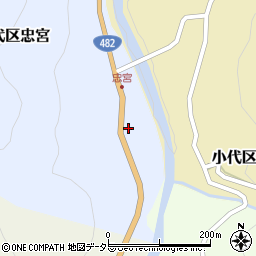 兵庫県美方郡香美町小代区忠宮43周辺の地図