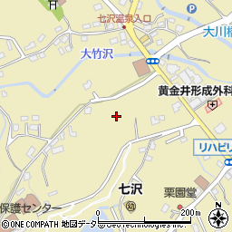 神奈川県厚木市七沢周辺の地図
