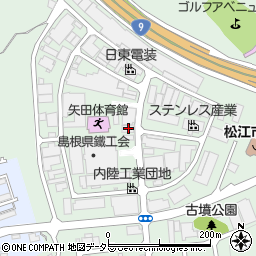毎日新聞　松江中央南販売所周辺の地図