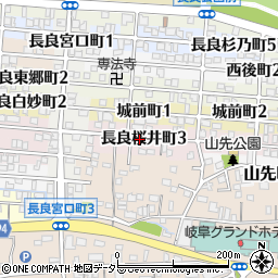 岐阜県岐阜市長良桜井町周辺の地図
