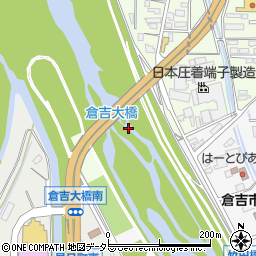 倉吉大橋周辺の地図