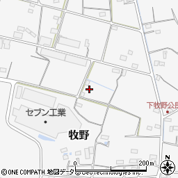 岐阜県美濃加茂市牧野周辺の地図