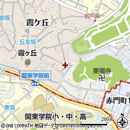 【西区そぞろ歩き 74】霞ケ丘の百段坂周辺の地図