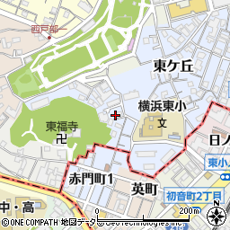 神奈川県横浜市西区東ケ丘70周辺の地図