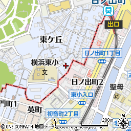 神奈川県横浜市西区東ケ丘15周辺の地図