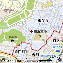 神奈川県横浜市西区東ケ丘58周辺の地図