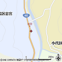 兵庫県美方郡香美町小代区忠宮39周辺の地図