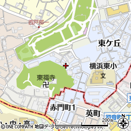 神奈川県横浜市西区東ケ丘76周辺の地図