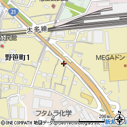 岐阜県美濃加茂市野笹町周辺の地図