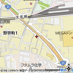 岐阜県美濃加茂市野笹町周辺の地図