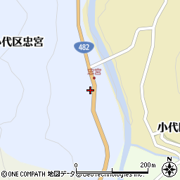 兵庫県美方郡香美町小代区忠宮186周辺の地図