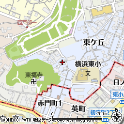 神奈川県横浜市西区東ケ丘72周辺の地図