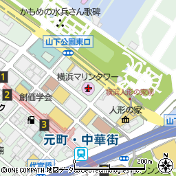 横浜マリンタワー周辺の地図