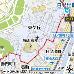 神奈川県横浜市西区東ケ丘18周辺の地図