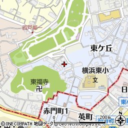 神奈川県横浜市西区東ケ丘73-1周辺の地図