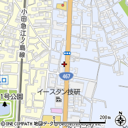 タイムズ大和上和田駐車場周辺の地図
