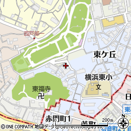 神奈川県横浜市西区東ケ丘73周辺の地図