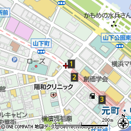 中華街入口周辺の地図