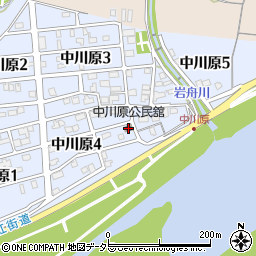 中川原公民館周辺の地図