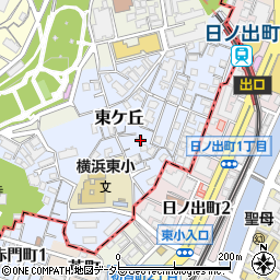 神奈川県横浜市西区東ケ丘29周辺の地図