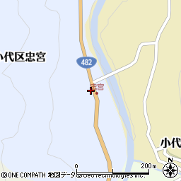 兵庫県美方郡香美町小代区忠宮188周辺の地図