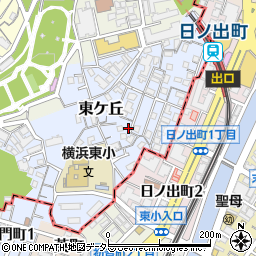 神奈川県横浜市西区東ケ丘23-53周辺の地図