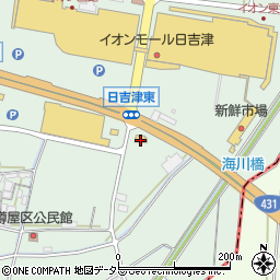マクドナルド４３１日吉津店周辺の地図
