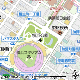 横浜公園周辺の地図