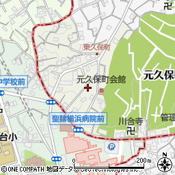 神奈川県横浜市西区元久保町周辺の地図