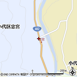 兵庫県美方郡香美町小代区忠宮189周辺の地図