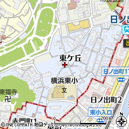 神奈川県横浜市西区東ケ丘52周辺の地図