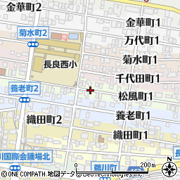 岐阜県岐阜市松風町周辺の地図