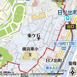 神奈川県横浜市西区東ケ丘18-32周辺の地図
