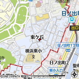 神奈川県横浜市西区東ケ丘18-29周辺の地図