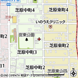 岐阜県本巣郡北方町芝原中町3丁目38周辺の地図