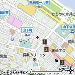 タイムズステーション横浜山下町駐車場周辺の地図