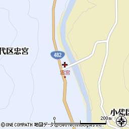 兵庫県美方郡香美町小代区忠宮30周辺の地図