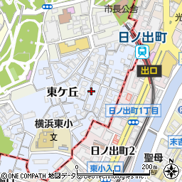 神奈川県横浜市西区東ケ丘23周辺の地図