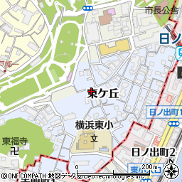 神奈川県横浜市西区東ケ丘50周辺の地図