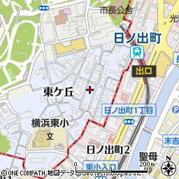 神奈川県横浜市西区東ケ丘23-30周辺の地図