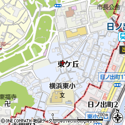 神奈川県横浜市西区東ケ丘51周辺の地図
